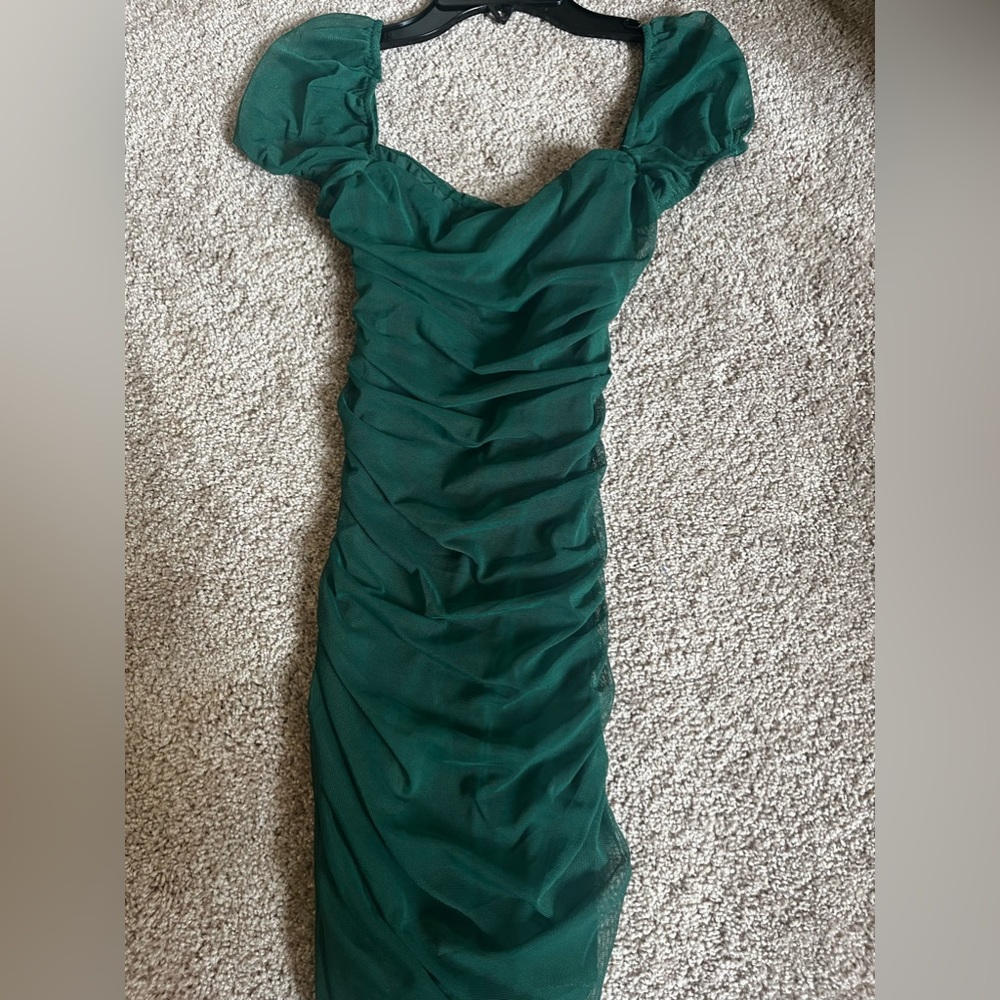 Forest green mini dress *worn once*